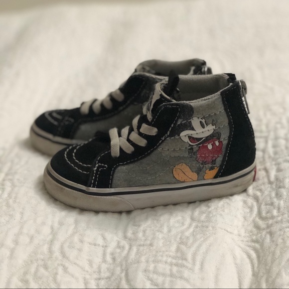 Vans Other - Rare Mickey Mouse Hi Top Vans - Toddler Size 7